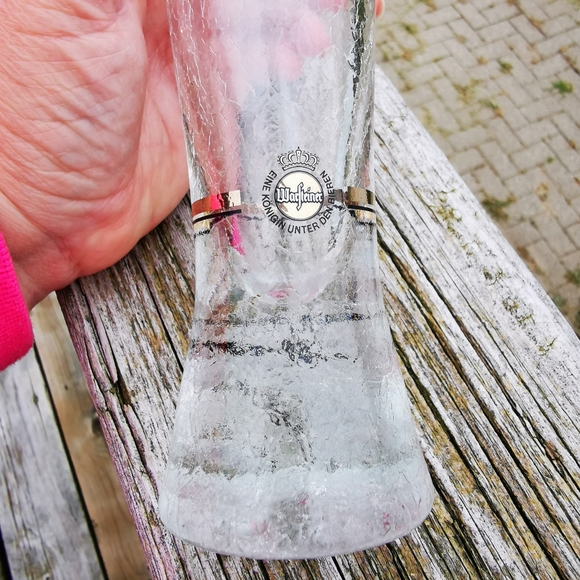 Vintage Warsteiner German Crackle Glass Beer Glass - Picture 9 of 13